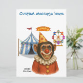 Personaliseer: Chester de clown chimpansee (Staand voorkant)