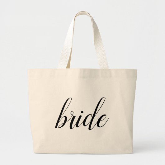 Personaliseer Chic Bride Bachelorette Canvas tas (Voorkant)