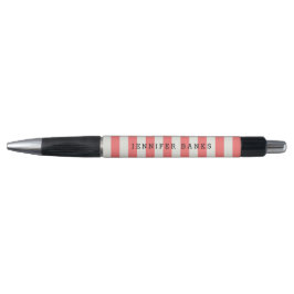 Personaliseer | Chic Coral Stripes Pen