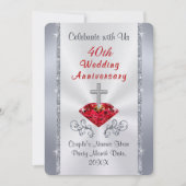 Personaliseer Christelijke 40e Jubileum uitnodigin Kaart (Voorkant)