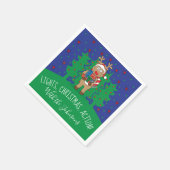 Personaliseer Christmas Cocktail servetten Reindee (Hoek)