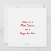 Personaliseer Christmas Corgi met rendiergewei Feestdagenkaart (Achterkant)