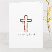 Personaliseer Christmas Holly Cross Kaart (Gele Bloem)