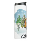 Personaliseer Christmas School Bus Drivers Gift Thermosbeker (Gedraaid links)