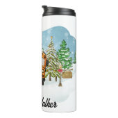 Personaliseer Christmas School Bus Drivers Gift Thermosbeker (Geroteerd rechts)