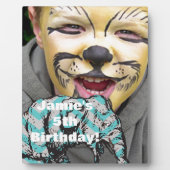 Personaliseer Circus Olifant Verjaardagsfeestverto Fotoplaat (Voorkant)