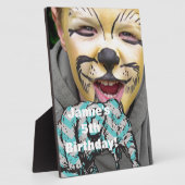 Personaliseer Circus Olifant Verjaardagsfeestverto Fotoplaat (Zijkant)