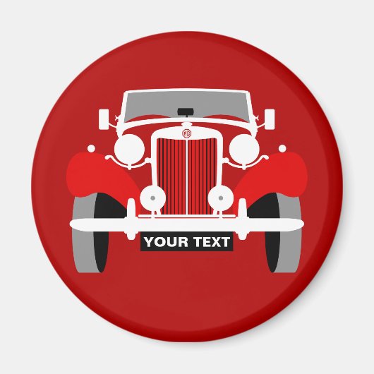Personaliseer Classic MG  Britse sportwagen Magneet (Voorkant)