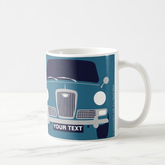 Personaliseer Classic Mini Wolseley Hornet mok (Rechts)