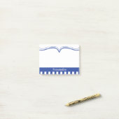 Personaliseer Classy Electric Blue Post-it® Notes (Op bureau)