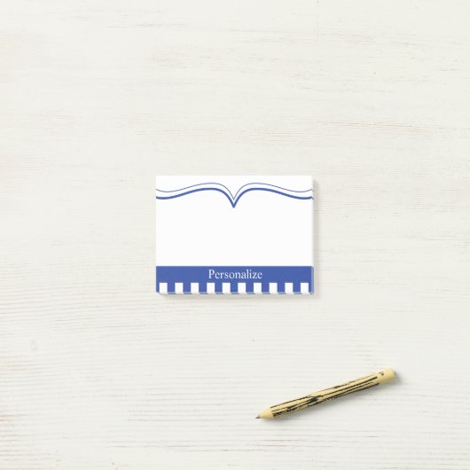 Personaliseer Classy Electric Blue Post-it® Notes (Op bureau)