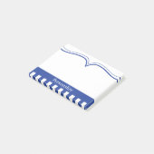Personaliseer Classy Electric Blue Post-it® Notes (Schuin)