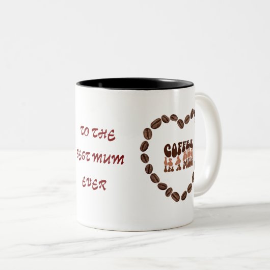 Personaliseer Coffee Loving Mums Mok (Voorkant rechts)
