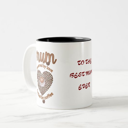 Personaliseer Coffee Loving Mums Mok (Voorkant links)