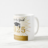 Personaliseer Congrats Afstudeerder Gold Folie Kla Koffiemok (Voorkant rechts)