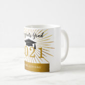 Personaliseer Congrats Afstudeerder Gold Folie Kla Koffiemok (Voorkant rechts)