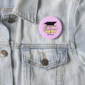 Personaliseer Congrats Afstuderen Diploma en pet r Ronde Button 5,7 Cm (In situ)