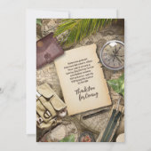 Personaliseer Cool Adventurer Theme Afstuderen Kaart (Achterkant)