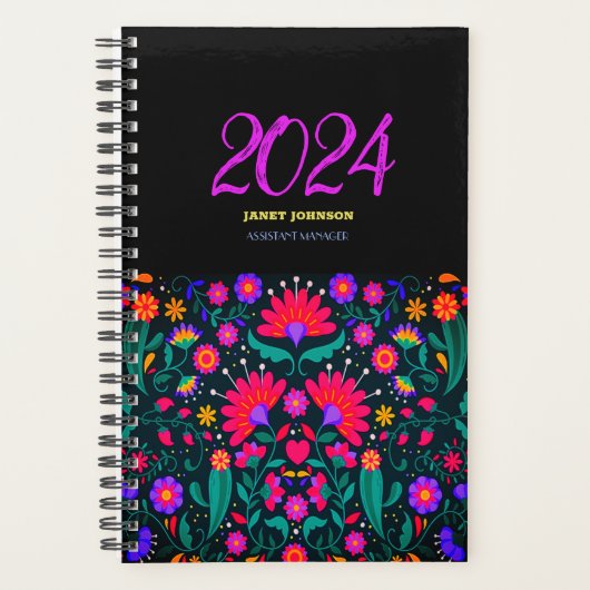 Personaliseer Cool Esthetic BOHO FOLK Ongedateerd  Planner (Voorkant)