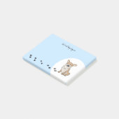 Personaliseer Corgi Post-it® Notes (Schuin)