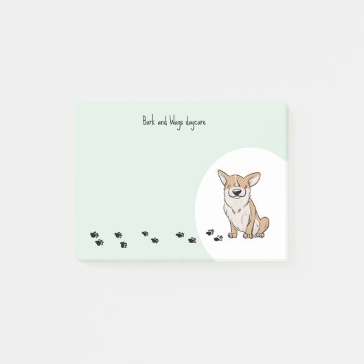 Personaliseer Corgi Post-it® Notes (Voorkant)