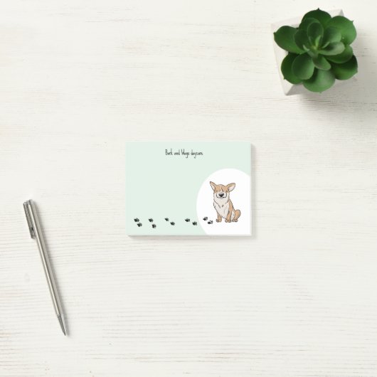 Personaliseer Corgi Post-it® Notes (Kantoor)