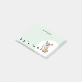 Personaliseer Corgi Post-it® Notes (Schuin)
