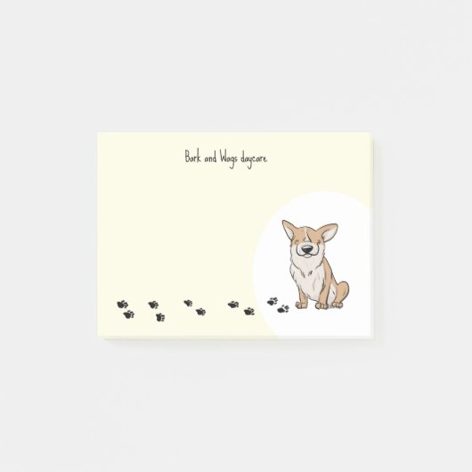 Personaliseer Corgi Post-it® Notes (Voorkant)