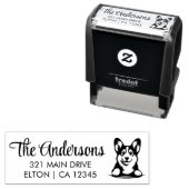 Personaliseer Corgi retouradres Zelfinktende Stempel (In situ)