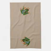 Personaliseer Costa Rica Red Eyed Frog Theedoek (Verticaal)