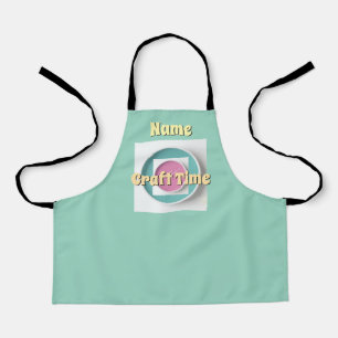Personaliseer Craft Time LT Blauwgroen Schort
