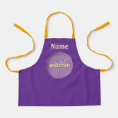 Personaliseer Craft Time Paarse Schort (Voorkant)