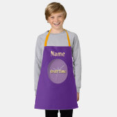 Personaliseer Craft Time Paarse Schort (Gedragen)
