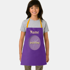Personaliseer Craft Time Paarse Schort