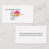 Personaliseer Creëer Je Eigen Visitekaartje Sunris (Voorkant / Achterkant)