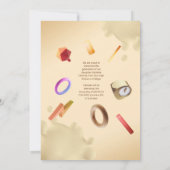 Personaliseer crèmekleurige fancy diploma-uitnodig kaart (Achterkant)