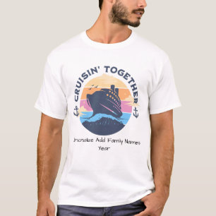 Personaliseer Cruiseschip Familie Schattige T-shirt