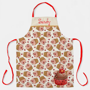 Personaliseer cupcakes all-over print Schort
