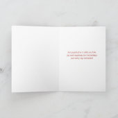 Personaliseer Cute Kerstmis Witte Konijn Kaart (Binnen)