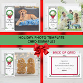 Personaliseer Cute Lab Puppy Foto Plat Kerstkaart