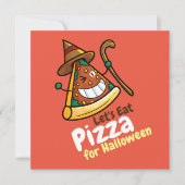 Personaliseer Cute Let's Eat Pizza Invitation (Voorkant)