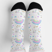 Personaliseer Cute Magical Unicorn Sokken (Top)