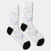 Personaliseer Cute Magical Unicorn Sokken (Rechts)