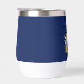 Personaliseer Cute Navy Blue Boho Chic Wilde Bloem (Rechts)