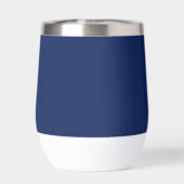 Personaliseer Cute Navy Blue Boho Chic Wilde Bloem (Achterkant)
