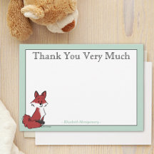 Personaliseer Cute Red Fox Green Baby Shower