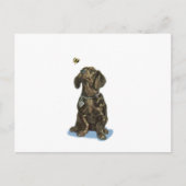 Personaliseer Dachshund en bij  kunstgeschenken Briefkaart (Voorkant)