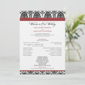 :personaliseer: Damasprogramma voor zwart/rood huw Programmakaart (Staand voorkant)