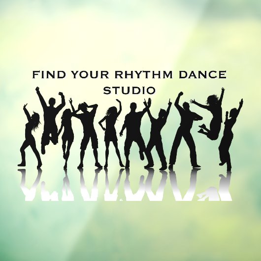 Personaliseer Dance Studio People Dancing Front Raamsticker (Vel 3)