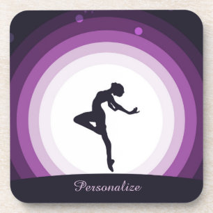 Personaliseer Dancer Silhouette Surreal Full Moon Bier Onderzetter